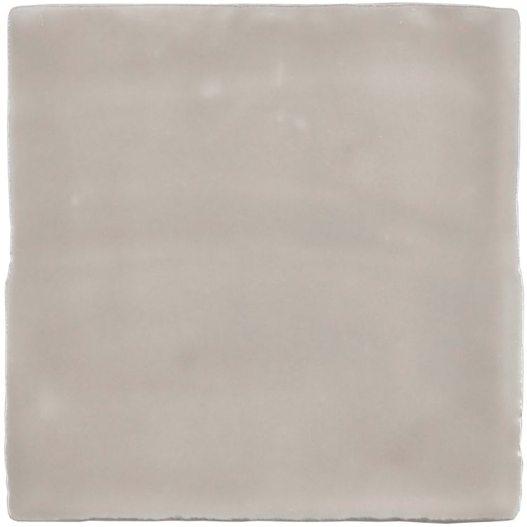 Quadratische Keramikfliese in Grau, glänzend