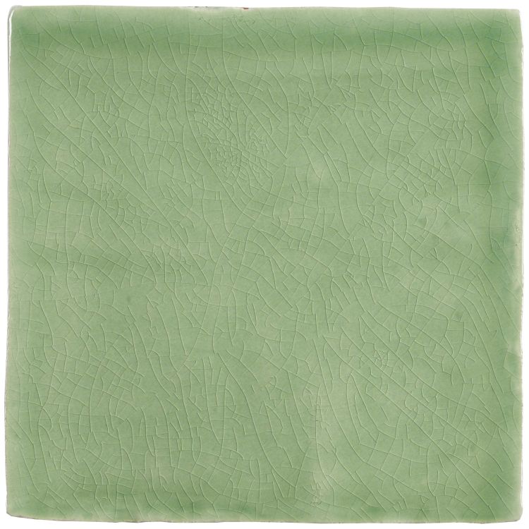 Mintgrüne Craquelé-Keramikfliese 10x10 cm