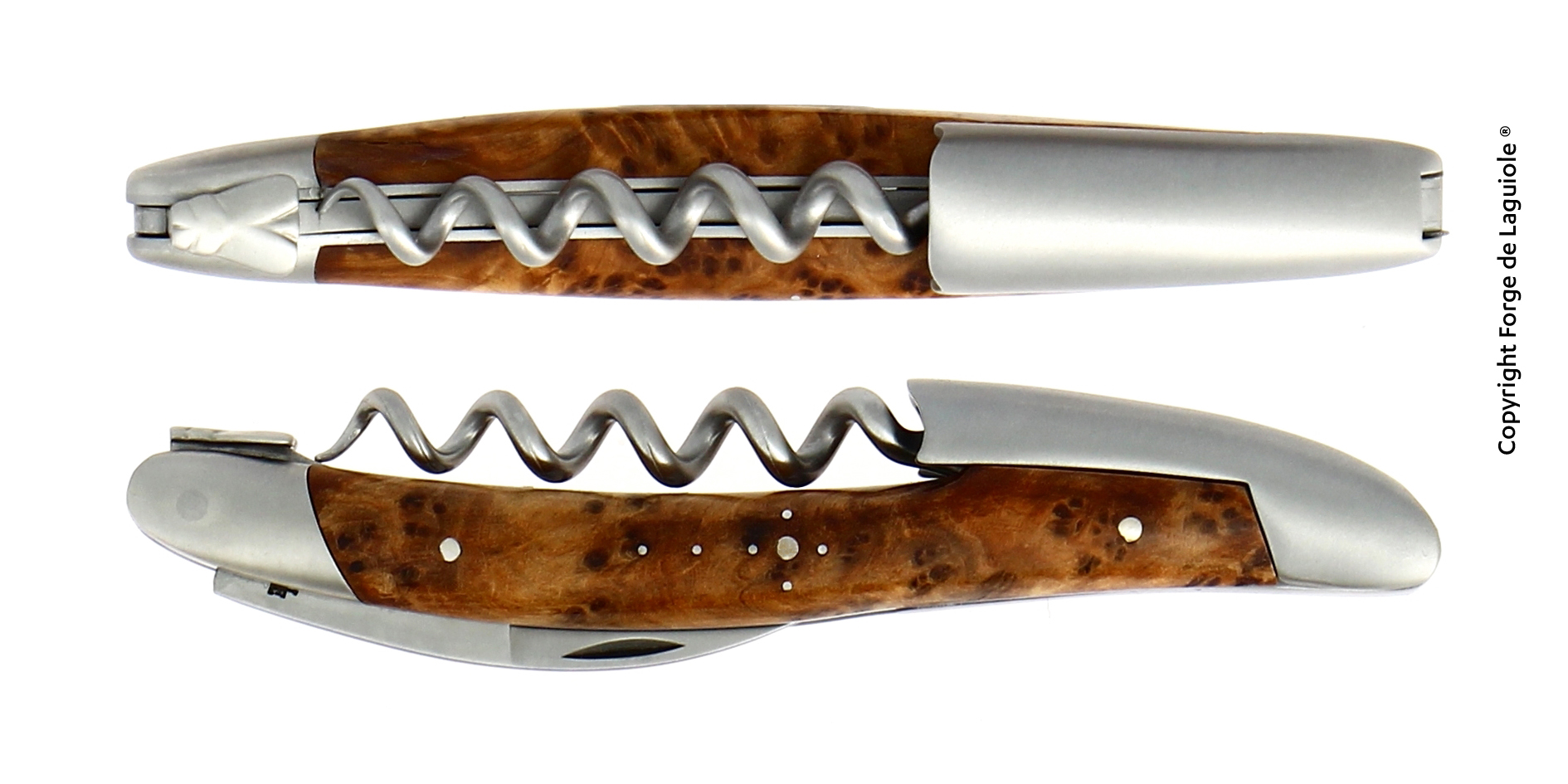 Laguiole Sommelier Kellnermesser mit Griff aus edlem Holz – hochwertiger Korkenzieher für Weinliebhaber Elegantes Laguiole Kellnermesser aus Edelstahl und Holz mit Korkenzieher-Funktion, ideal für Weinflaschen