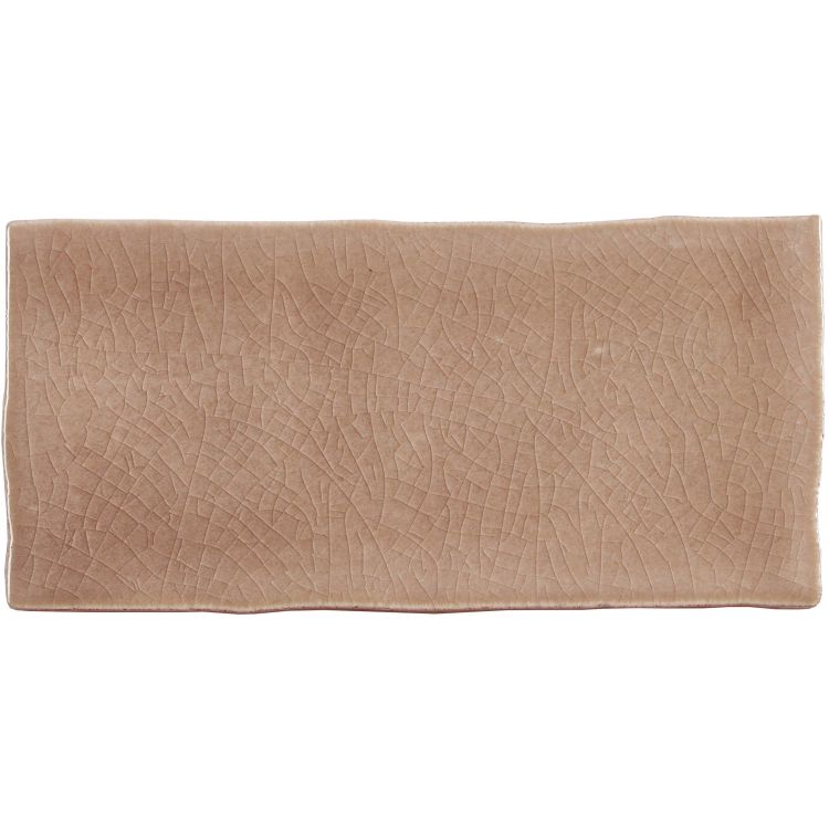 Beige Keramik-Servierplatte, rechteckig, Crackle-Optik