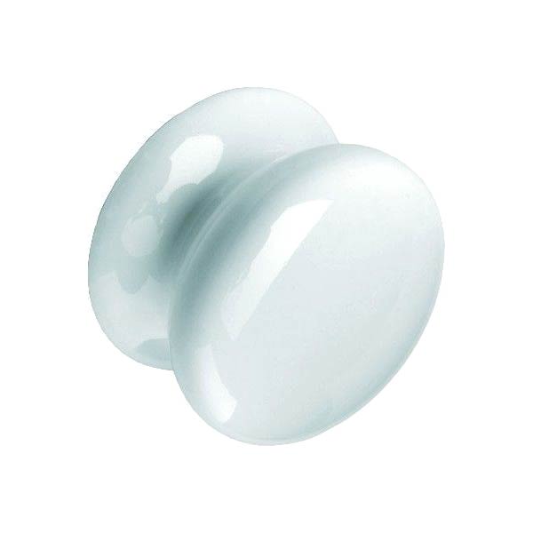 Porzellanknopf Weiß – Ø 50 mm