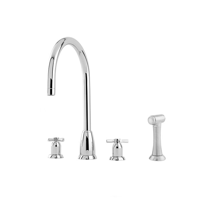 Callisto Cross Handle + Rinse Schwanenhals