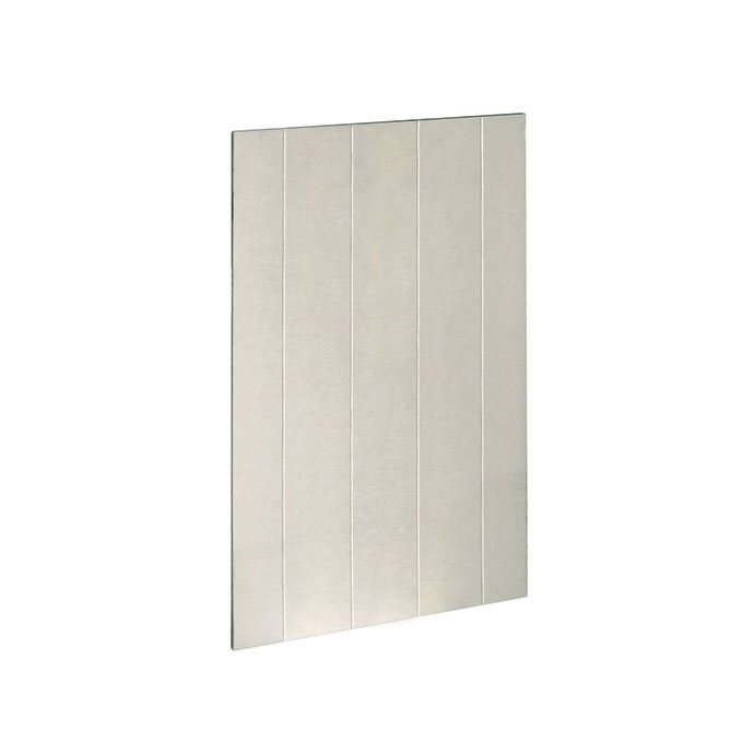 Spiegel mit vertikalen Linien, modernes Design für Badezimmer oder Flur Rechteckiger Wandspiegel mit vertikalen Zierlinien, ideal als Badspiegel oder Dekospiegel