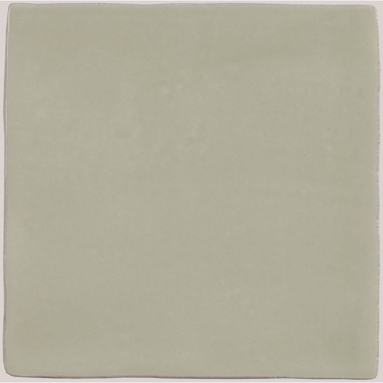 Quadratische Wandfliese salbeigrün, matt 10x10 cm