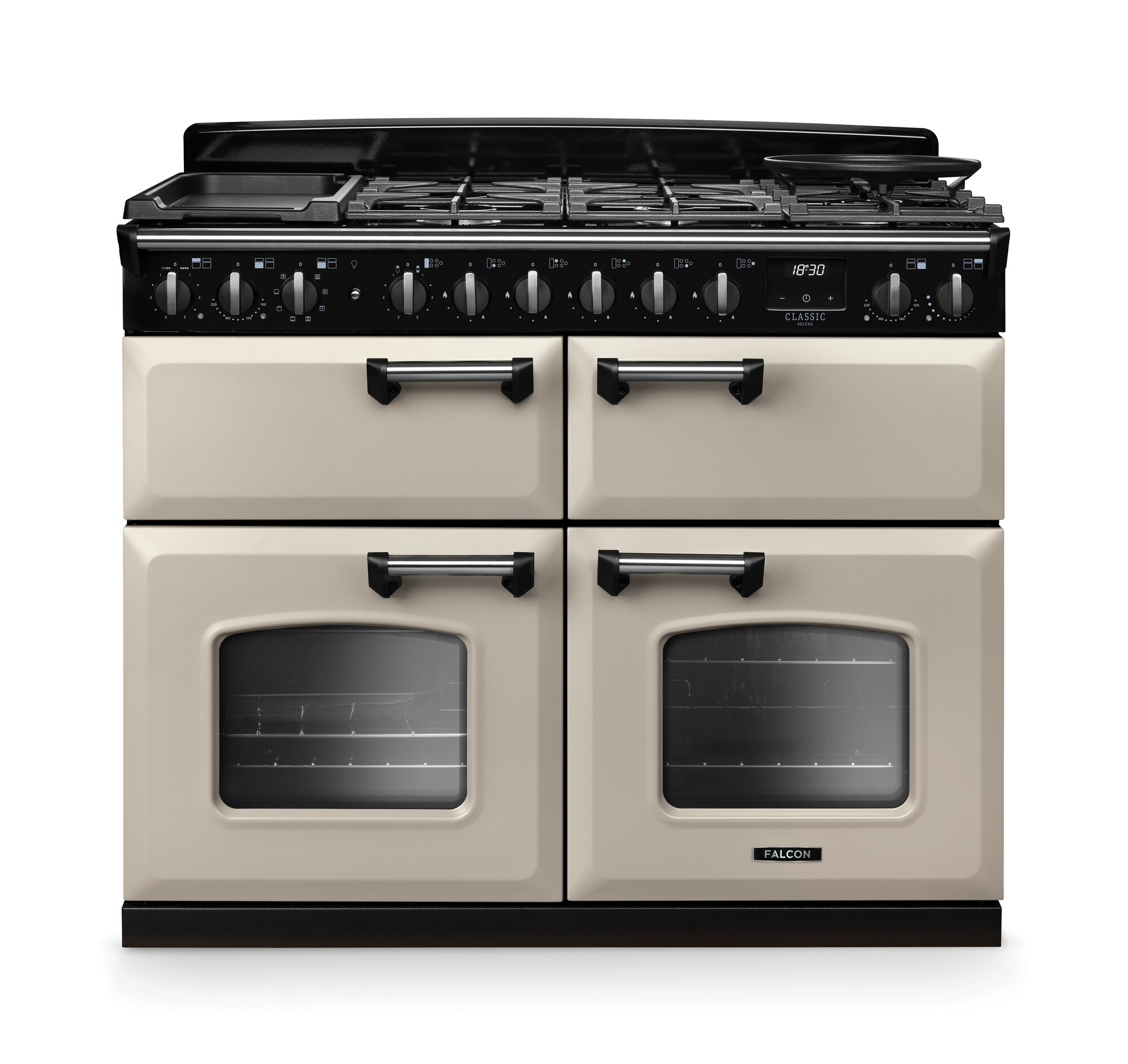 Falcon Gas-Range Cooker mit Doppelofen, cremefarben