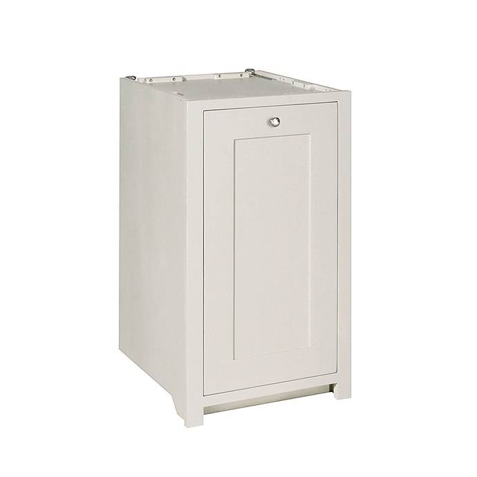 Küchenunterschrank in Weiß mit Tür, modernes Design, ideal für Stauraum in der Küche Weißer Küchenunterschrank mit Tür, schlichtes Design, geeignet als Stauraumlösung in der Küche