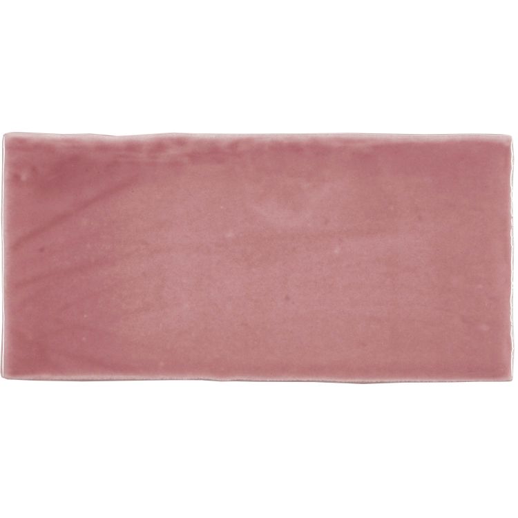 Keramikfliese rosa, rechteckig, glasiert