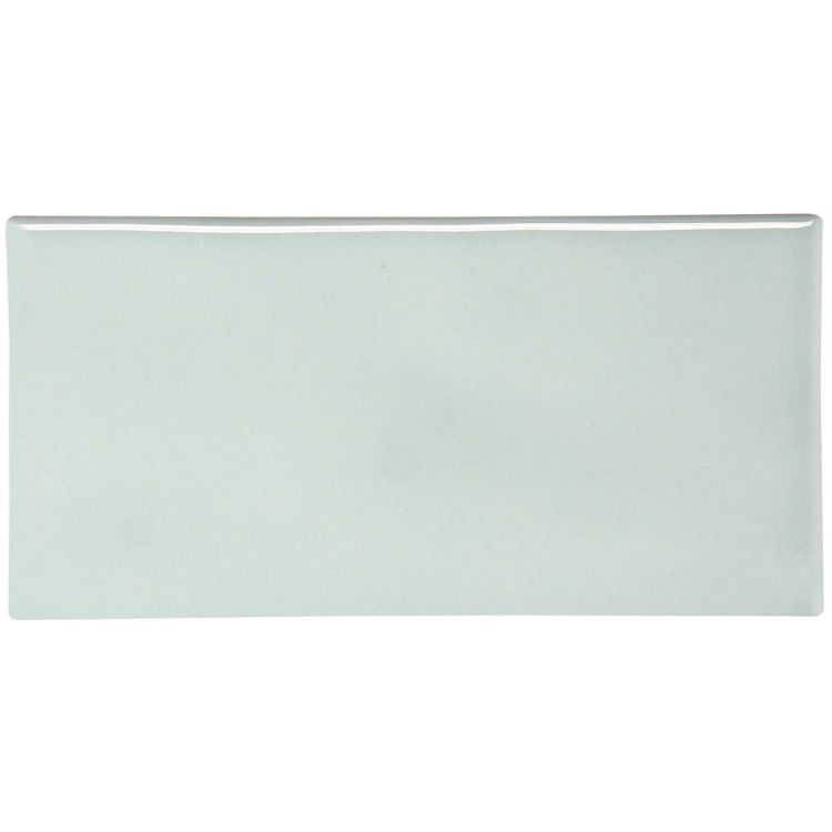 Rechteckige Wandfliese hellgrau, glasiert, Keramik