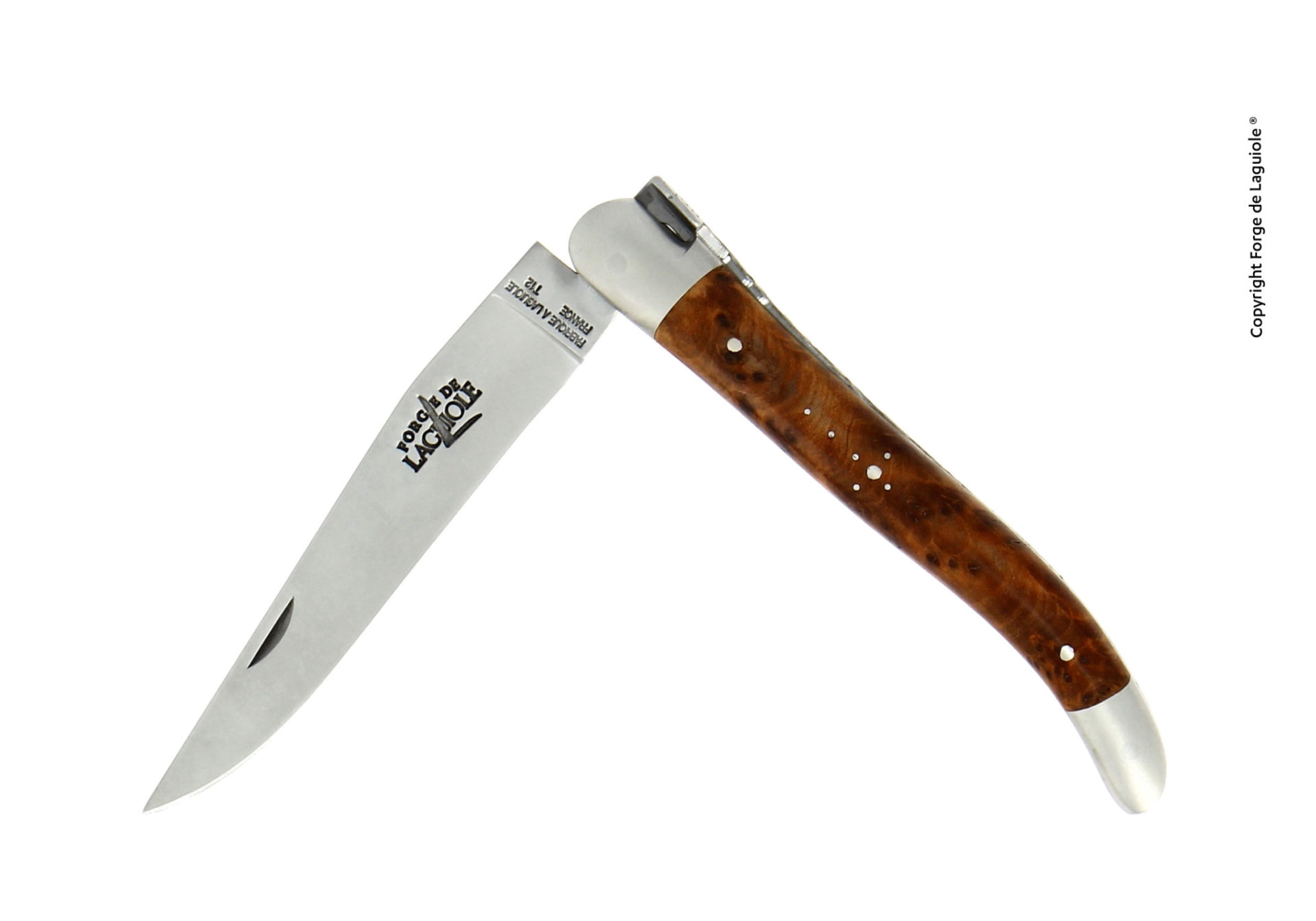 Laguiole Taschenmesser mit edlem Holzgriff und Edelstahlklinge, traditionelles Klappmesser Handgefertigtes Laguiole Taschenmesser mit hochwertigem Holzgriff und polierter Edelstahlklinge, ideal für Outdoor und Sammler
