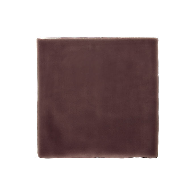 Handgefertigte quadratische Wandfliese in Dunkelbraun – Keramikfliese, 10x10 cm Quadratische, dunkelbraune Keramikfliese mit glatter Oberfläche, handgefertigt, ideal für Wandgestaltung