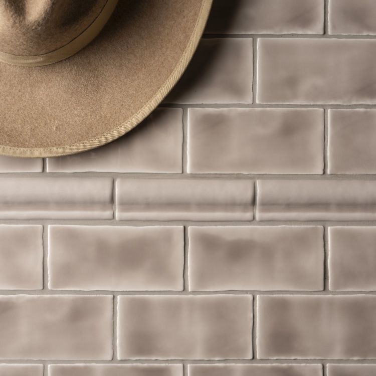 Keramik Wandfliese Cosmopolitan Flint TORUS, beige, glanz