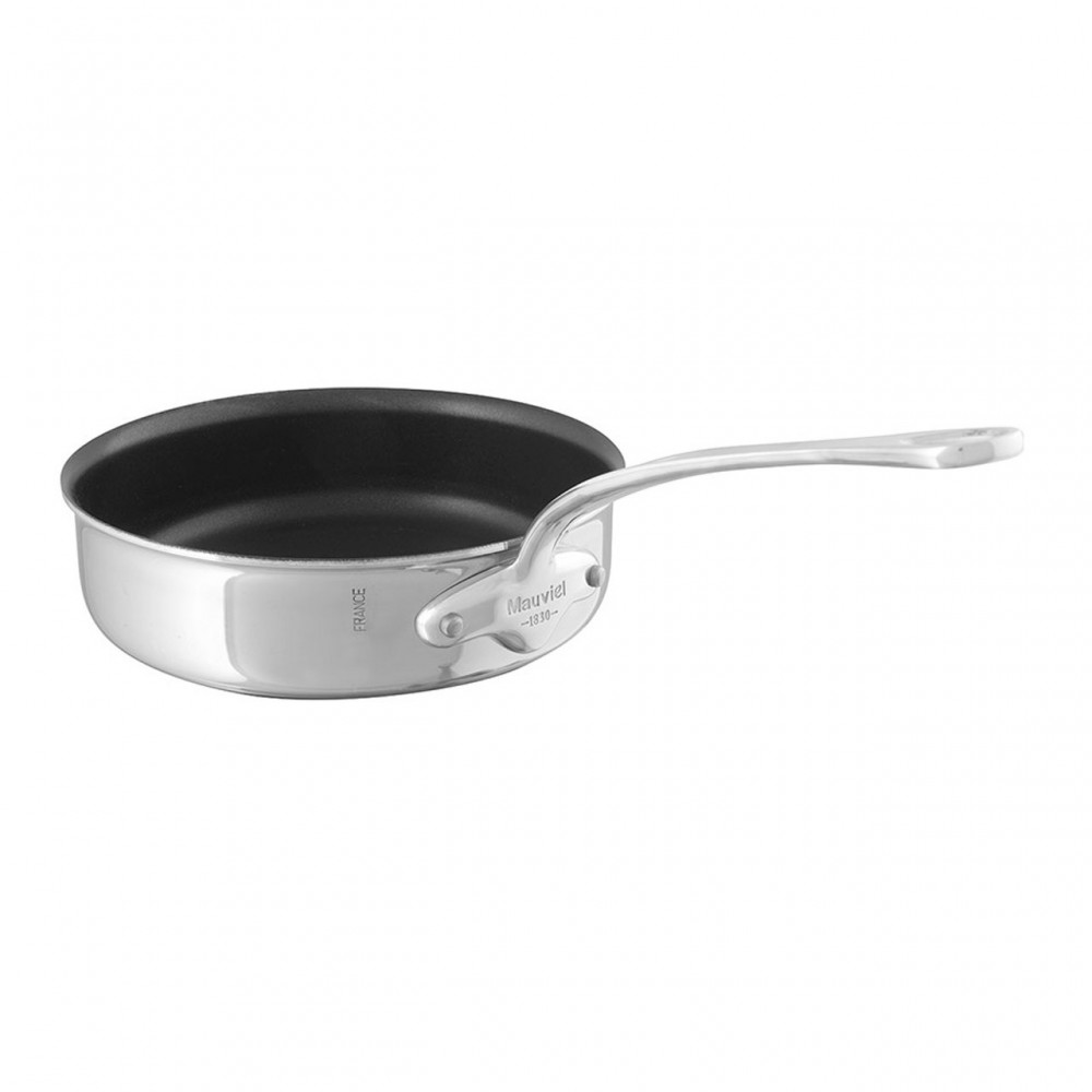 Hochwertige Edelstahlpfanne mit Antihaftbeschichtung, ideal für schonendes Braten und leichtes Reinigen