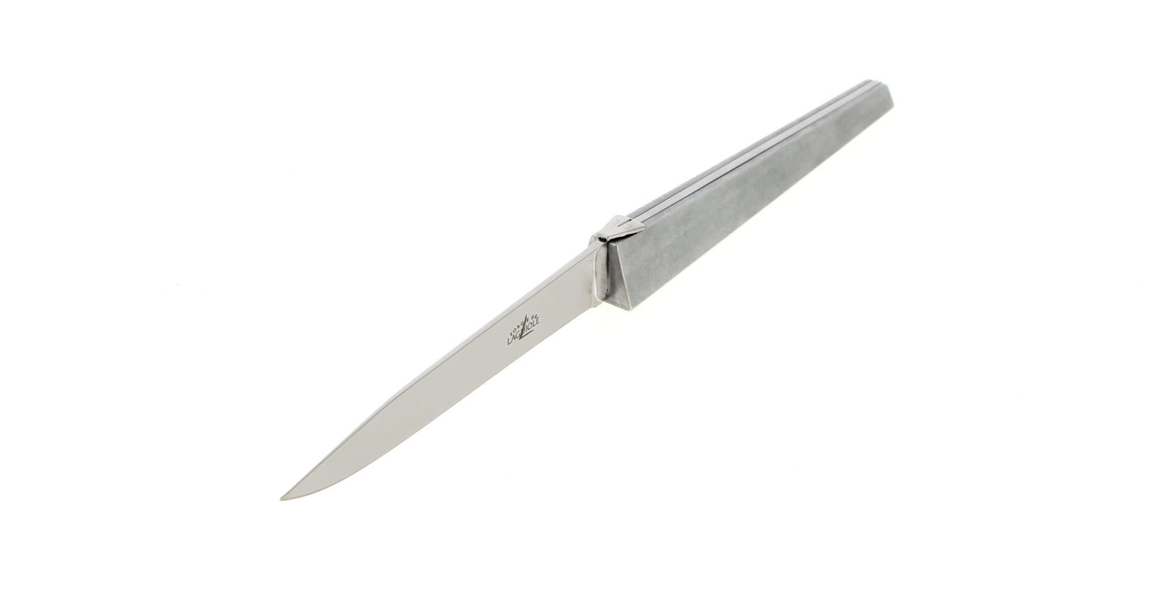 Original Laguiole Tafelmesser aus Edelstahl, modernes Design Hochwertiges Laguiole Tafelmesser mit Edelstahlgriff und schlanker Klinge, ideal für den stilvollen Esstisch