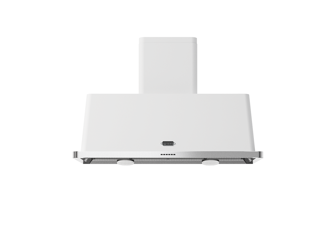 Weiße ILVE Dunstabzugshaube für die Wand, 90 cm