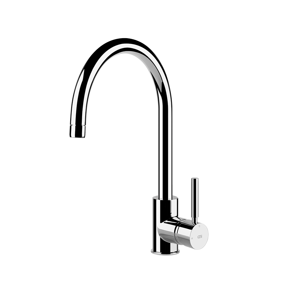 Chrom-Design Einlocharmatur Gessi Neutron für Küche