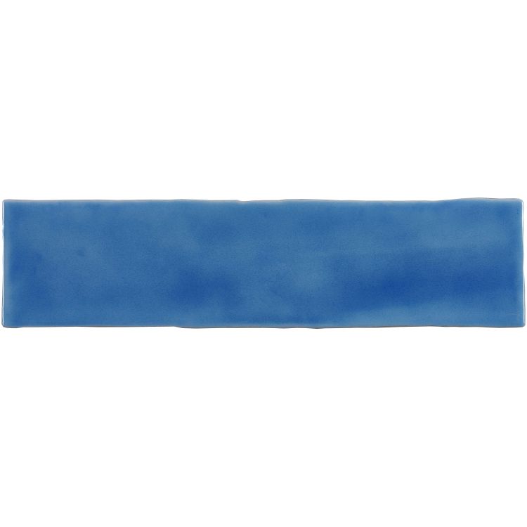 Blaue, rechteckige, glasierte Keramikfliese