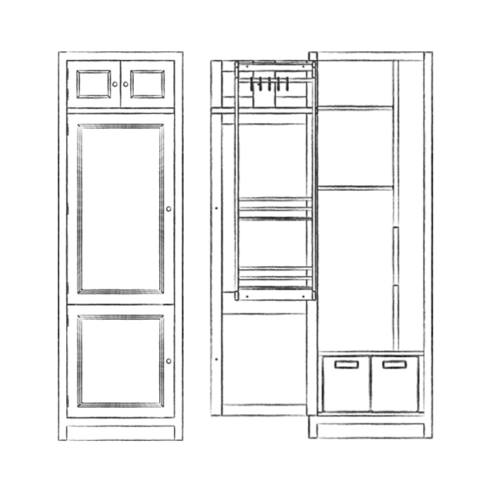 Besenschrank 69cm