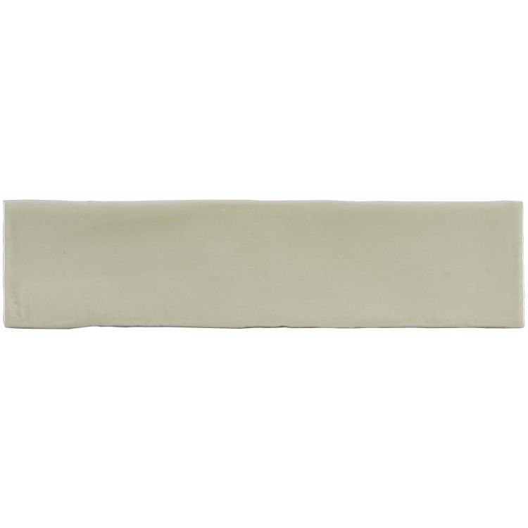 Rechteckige Keramikfliese, hellgrau, glänzende Oberfläche