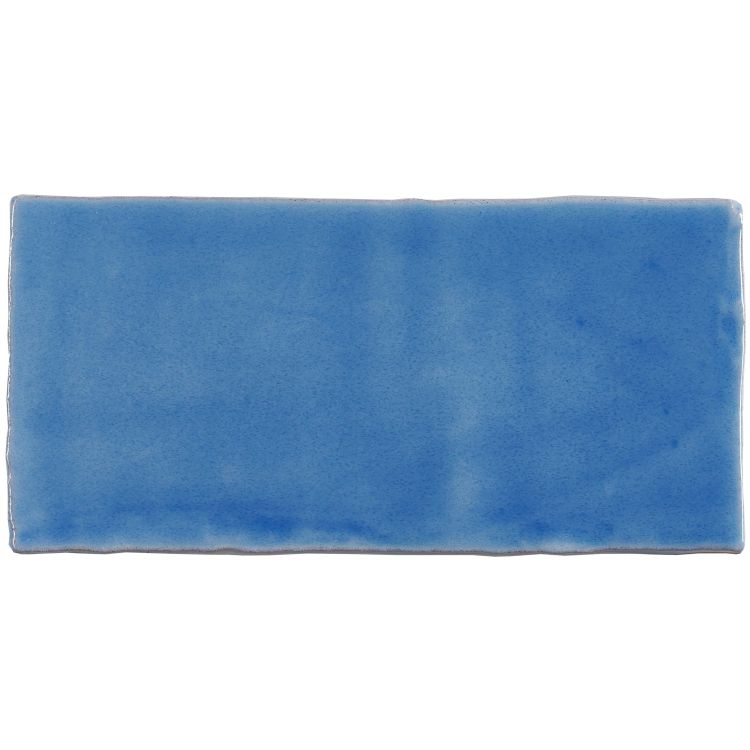 Blaue, glänzende Halbfliese – Original Style Winchester