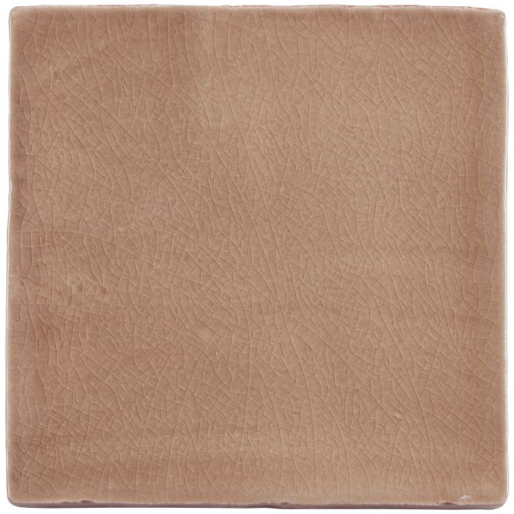 Keramikfliese beige, quadratisch, craquelierte Glasur