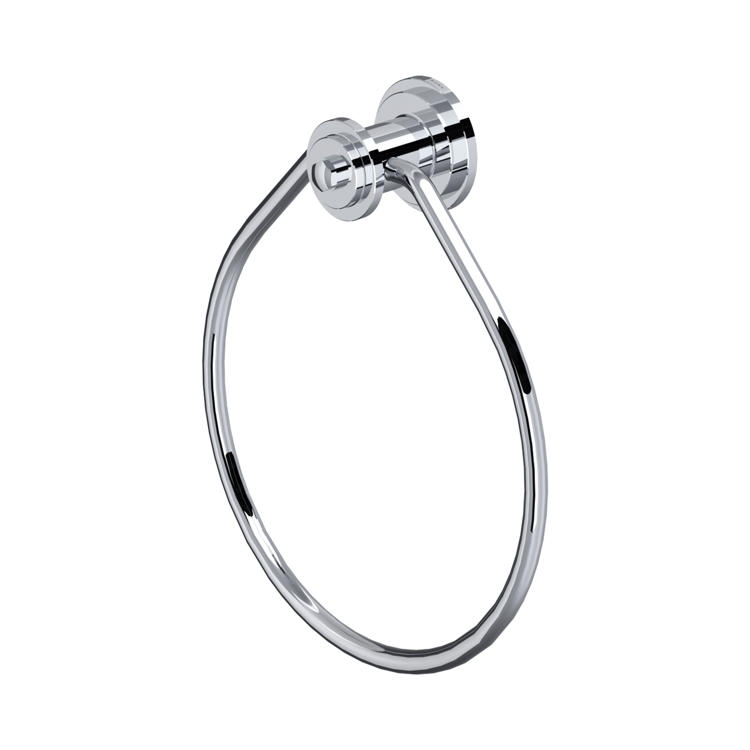 Verchromter Handtuchring zur Wandmontage – runder Bad-Handtuchhalter aus Metall, glänzend, ideal neben dem Waschbecken