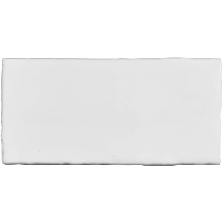 Weiße rechteckige Keramik-Wandfliese, glänzend