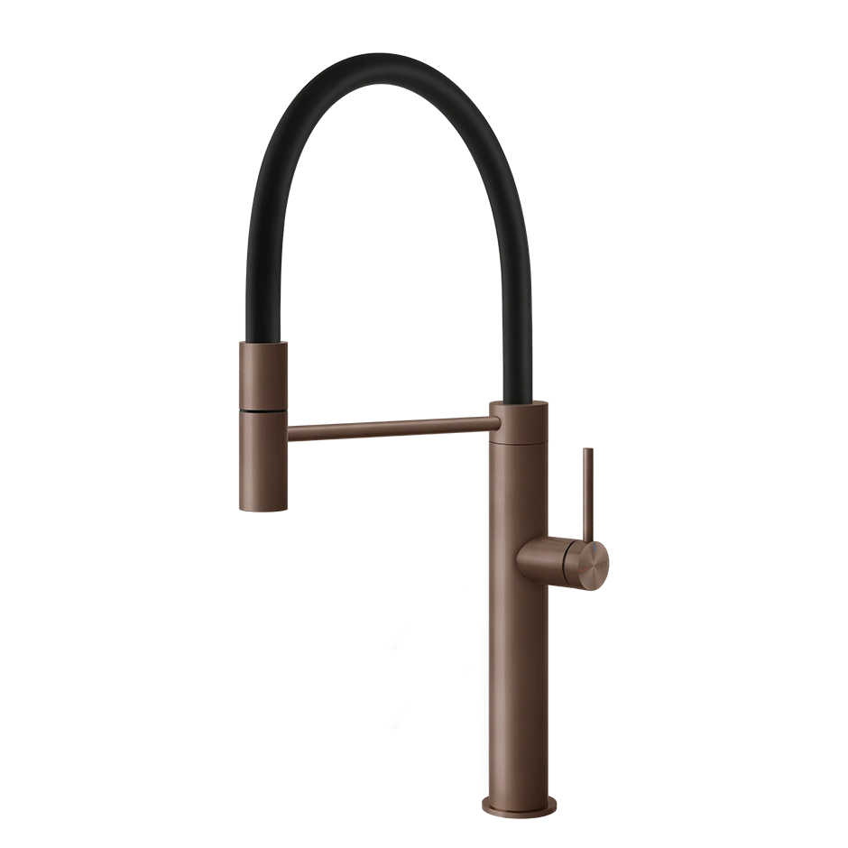 Gessi316 Einhebel-Küchenarmatur mit Auszugsbrause schwenkbar