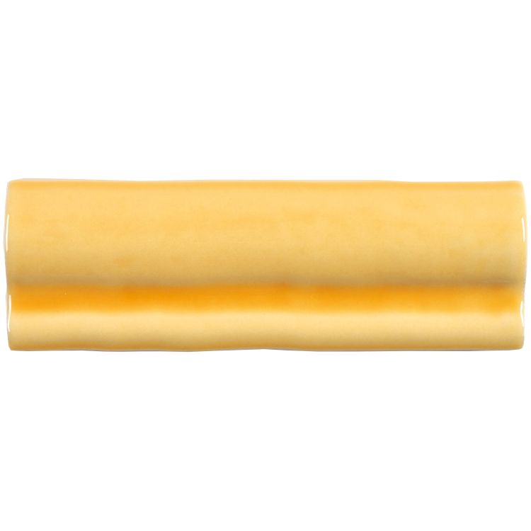 Gelbe Keramik TORUS Abschlussprofil, glänzend, rustikal