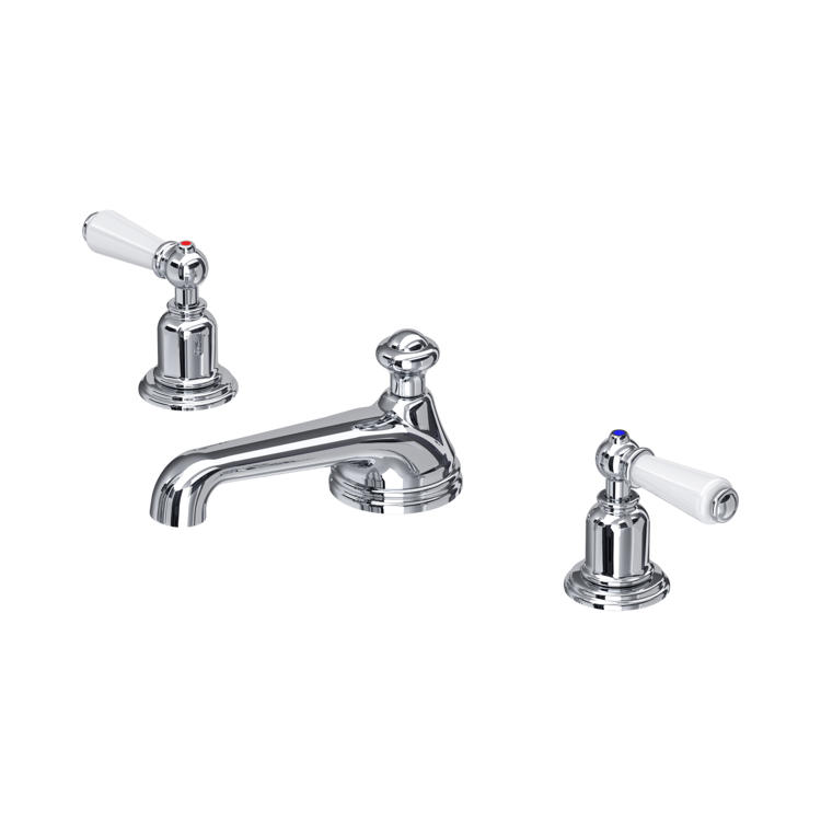 Perrin & Rowe Traditional 3705 3-Loch-Waschtischarmatur mit Hebelgriffen in Chrom