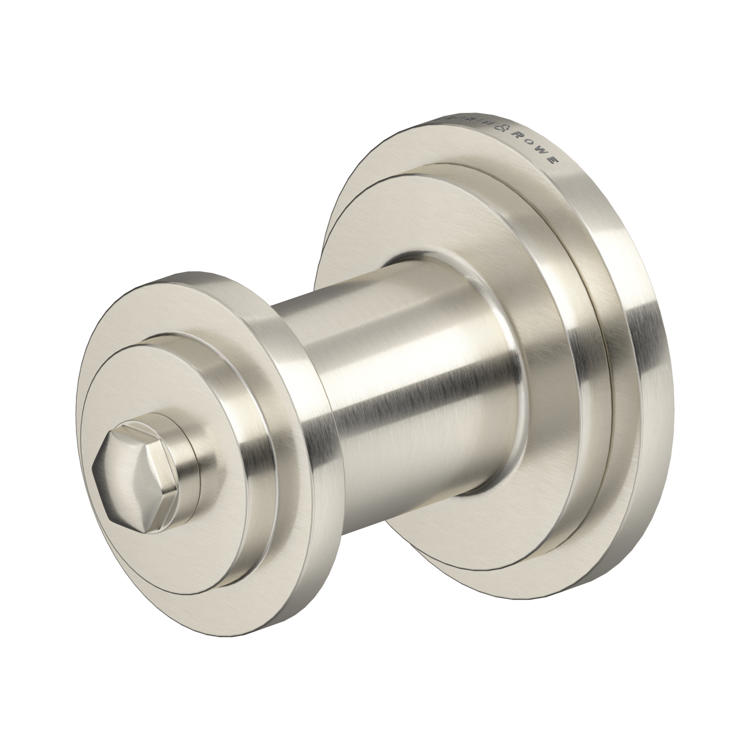Doppelseitiger runder Glastürknopf aus gebürstetem Edelstahl mit Schraubverbindung – eleganter Griff für Duschtüren und Innentüren