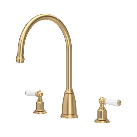 Küchenarmatur, Waschbeckenhahn, Messingarmatur, Einhebelarmatur, 2-Griff-Küchenarmatur