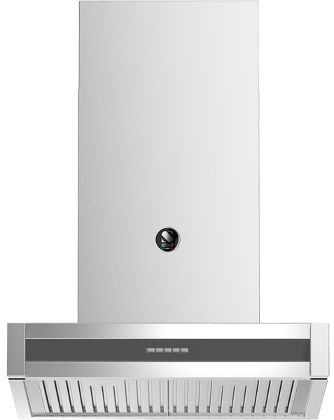 Edelstahl-Dunstabzugshaube 90 cm für Wandmontage mit Metallfettfiltern und LED-Beleuchtung; starke Abluft/Umluft, modernes Design für die Küche