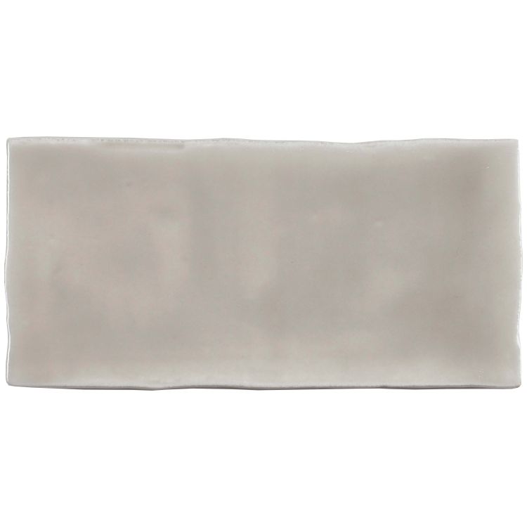 Graue, glänzende Rechteck-Keramikfliese Nahaufnahme