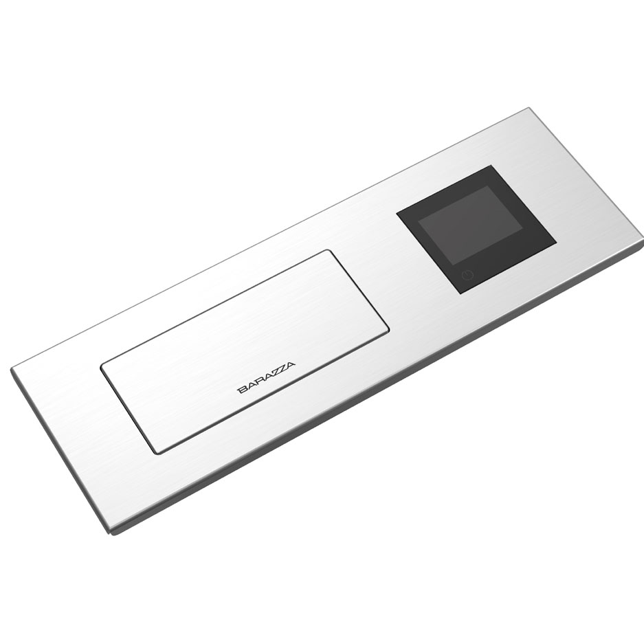 Barazza Edelstahl-Bedienfeld mit Touchscreen für moderne Küchengeräte Barazza Bedienfeld aus Edelstahl mit integriertem Touchscreen, geeignet für moderne Küchen und Haushaltsgeräte