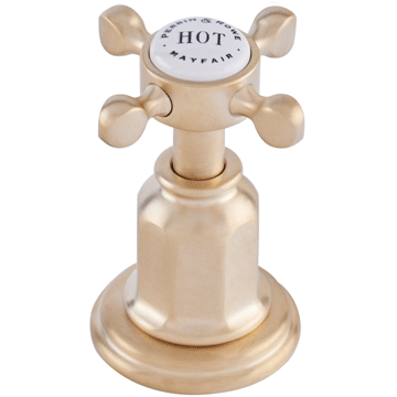 Heißwasser-Drehknopf aus gebürstetem Messing