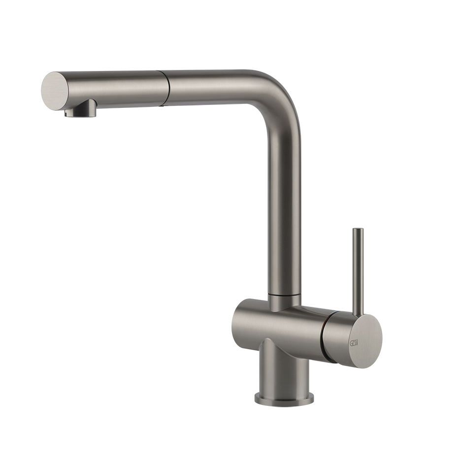 Gessi Acciaio Küchenarmatur, Edelstahl Einhebelmischer