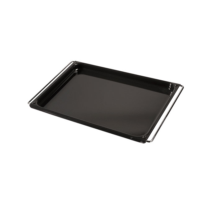 Backblech aus Metall für Backofen, antihaftbeschichtet, universal verwendbar Schwarzes, rechteckiges Backblech aus Metall mit erhöhtem Rand, geeignet für Backöfen