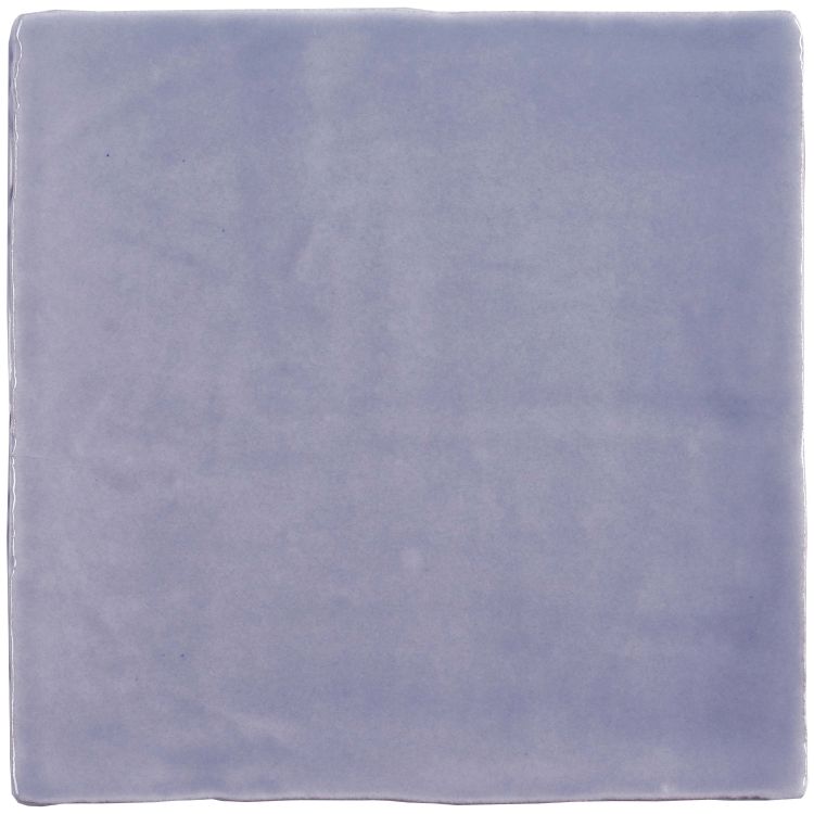 Lavendelfarbene Keramikfliese, glänzend, quadratisch
