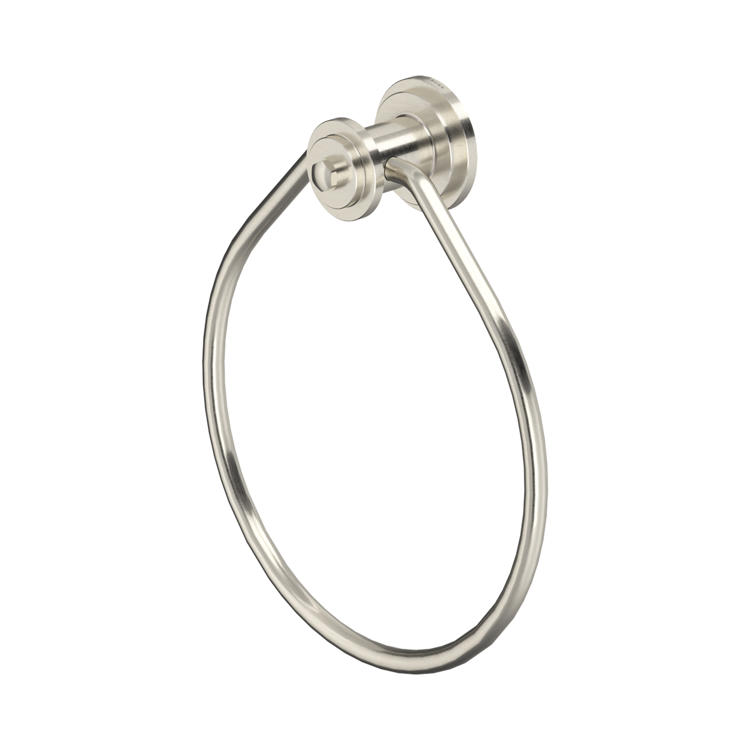 Runder Handtuchring zur Wandmontage aus gebürstetem Nickel für Bad und Gäste-WC, stabiler Handtuchhalter