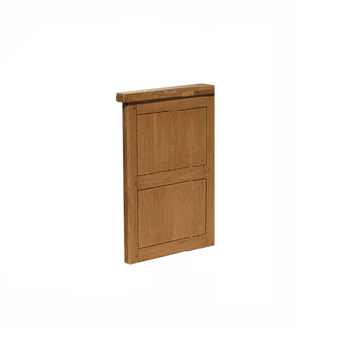 Hochwertiges Holzpaneel für Heizkörperverkleidung, modernes Design, naturfarbene Optik Holzverkleidung für Heizkörper, rechteckig, naturfarben, mit zwei abgesetzten Paneelen, geeignet als Abdeckung oder Blende