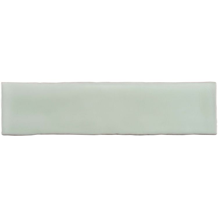 Rechteckige mintgrüne Wandfliese, glasiert 30x7,5 cm