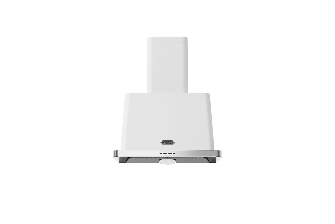 Weiße Dunstabzugshaube für die Küche, Wandmontage