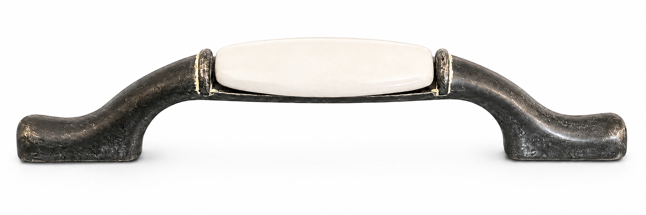 Giusti Möbelgriff M17 mit Keramik-Inlay – Ivory