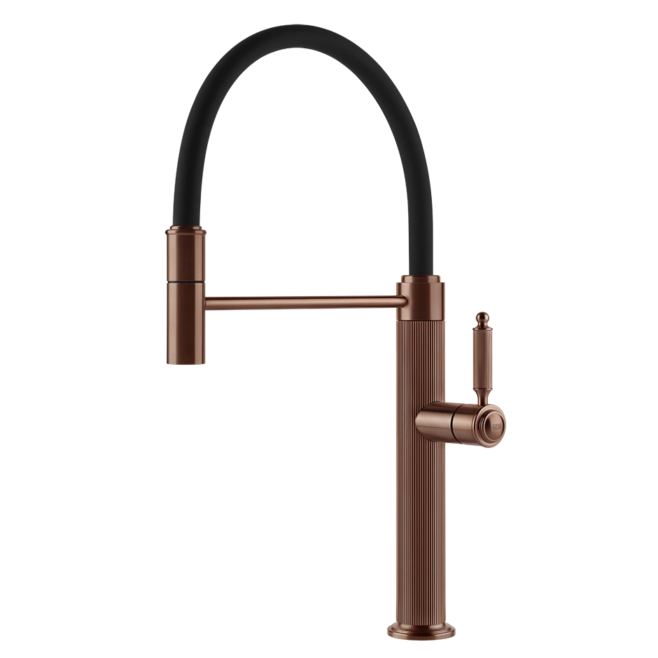 Bronze Küchenarmatur mit Flexschlauch und Brause