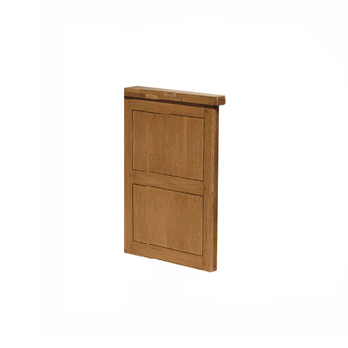 Holzverkleidung für Heizkörper, zweiteilig, aus Eiche, modernes Design Zweiteilige Heizkörperverkleidung aus Eichenholz mit schlichtem, modernem Design