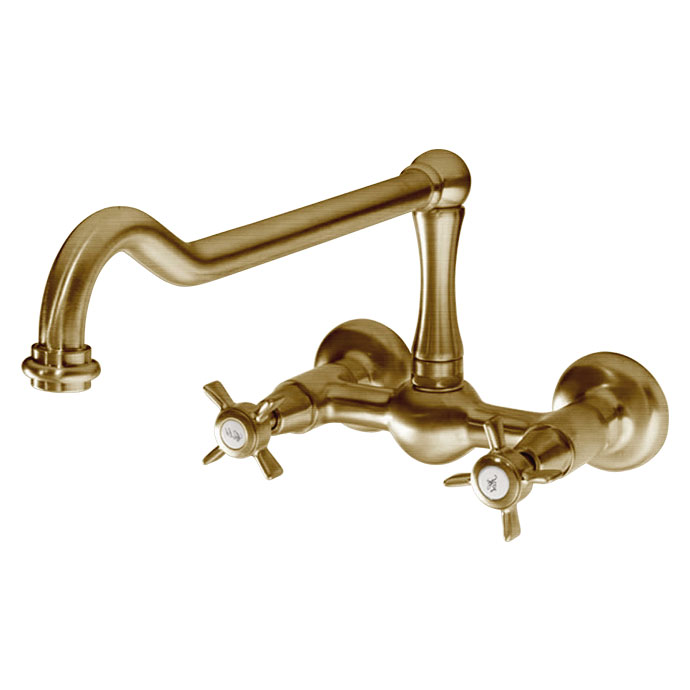 Wand-Armatur mit Kreuzgriffen Wand-Armatur mit Kreuzgriffen