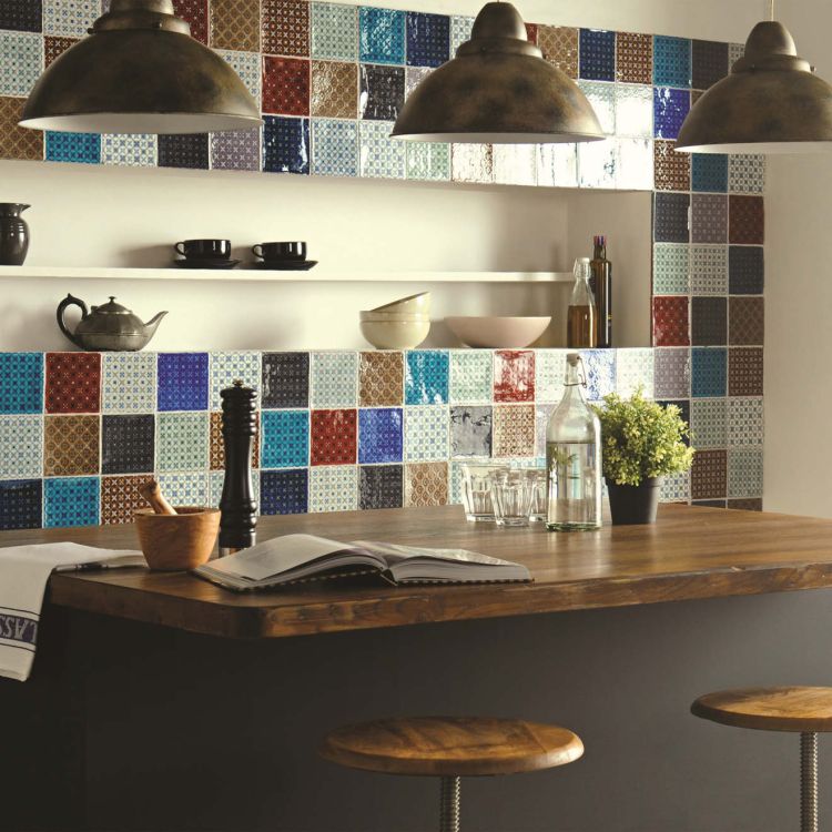 Chateaux Ormeaux on Rioja Keramik-Wandfliese, Original Style