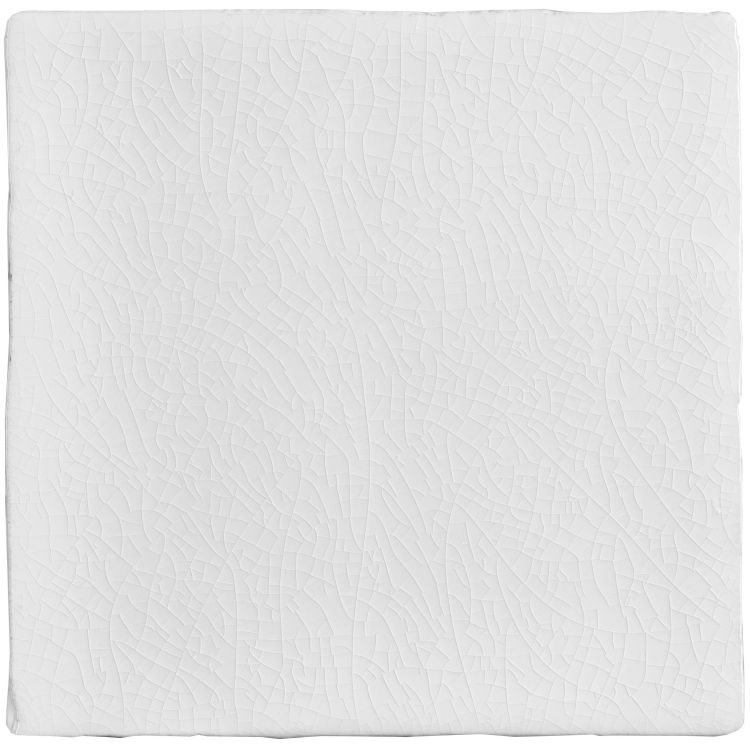 Quadratische weiße Fliese mit Craquelé-Struktur