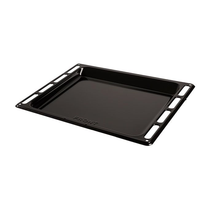 Backblech aus emailliertem Stahl für Backofen, antihaftbeschichtet, robust und leicht zu reinigen Schwarzes emailliertes Backblech für Backöfen, geeignet zum Backen und Braten